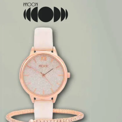 Moon Ice Cream Hazy Days watch and jewellery set on a light background